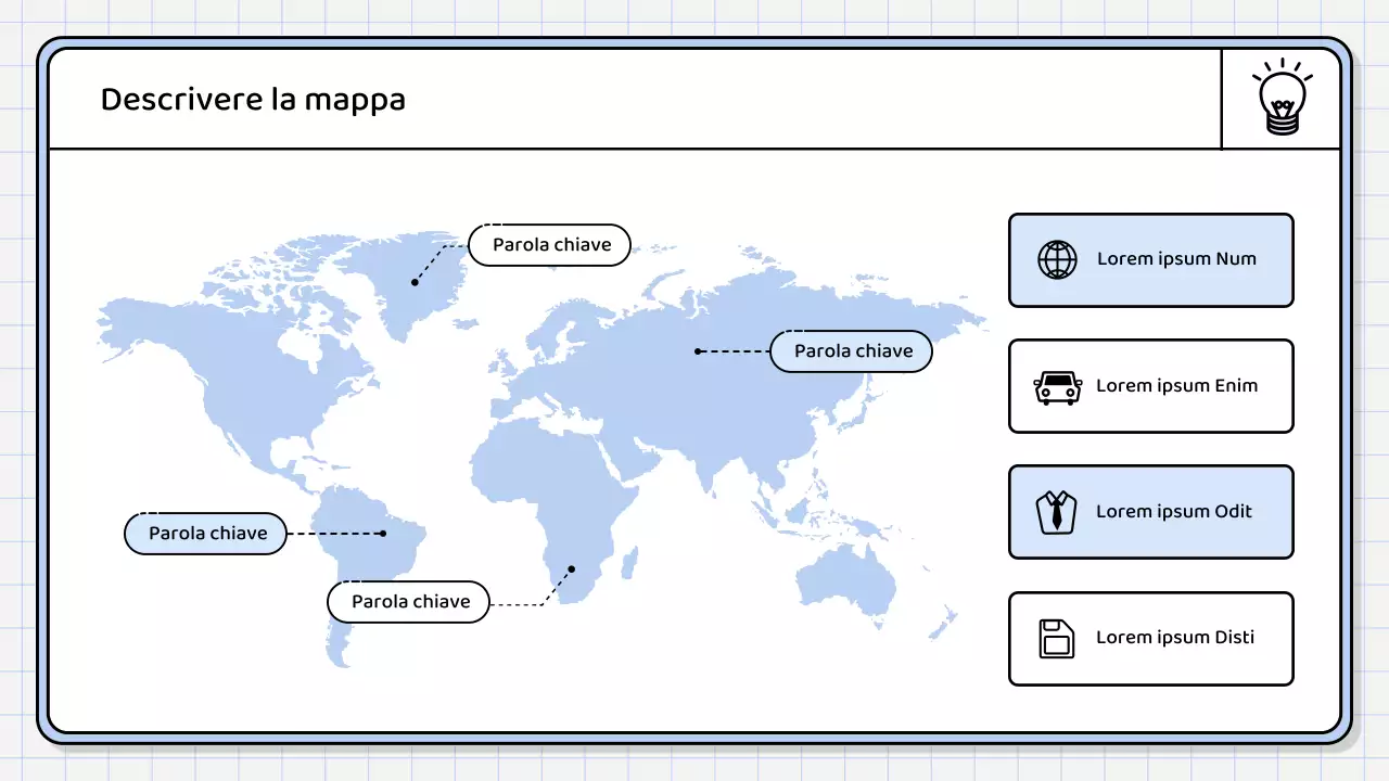 Un semplice rapporto di sintesi di colore blu chiaro
