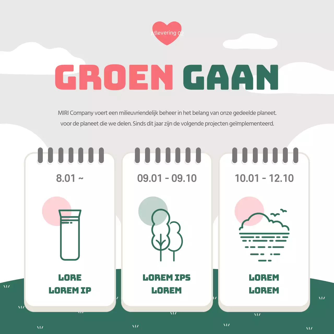 Een mooi groen en roze bericht over ESG-beheerrapportage