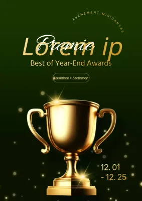 Een luxueuze eindejaarsreclame in kaki en goud