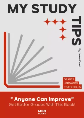 Red Modern Study Guide Book Cover