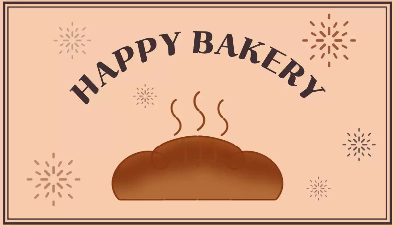 브라운의 빵그림이 그려진 귀여운 베이커리 쿠폰