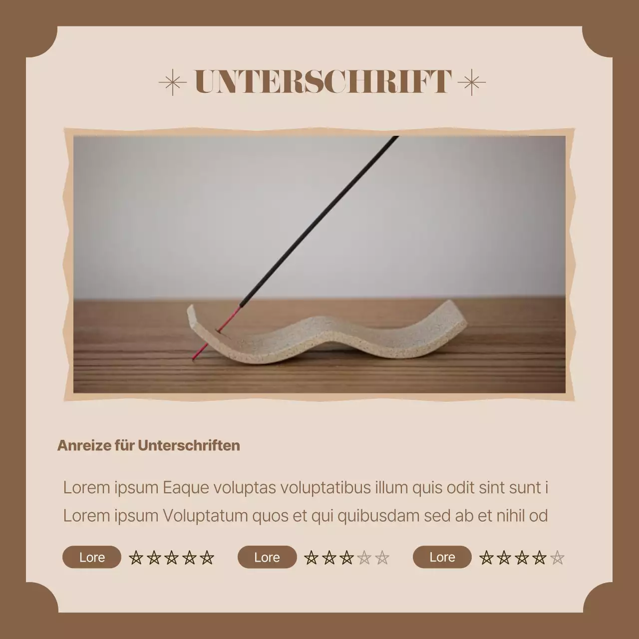 Einfache Fördermittelanzeige mit braunem Hintergrund