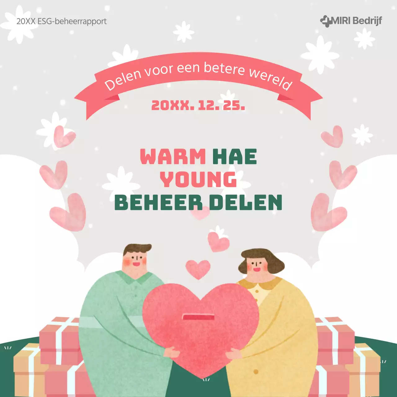 Een mooi groen en roze bericht over ESG-beheerrapportage