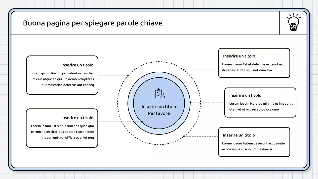 Un semplice rapporto di sintesi di colore blu chiaro
