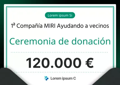 Promueva una ceremonia de donación moderna en verde y negro