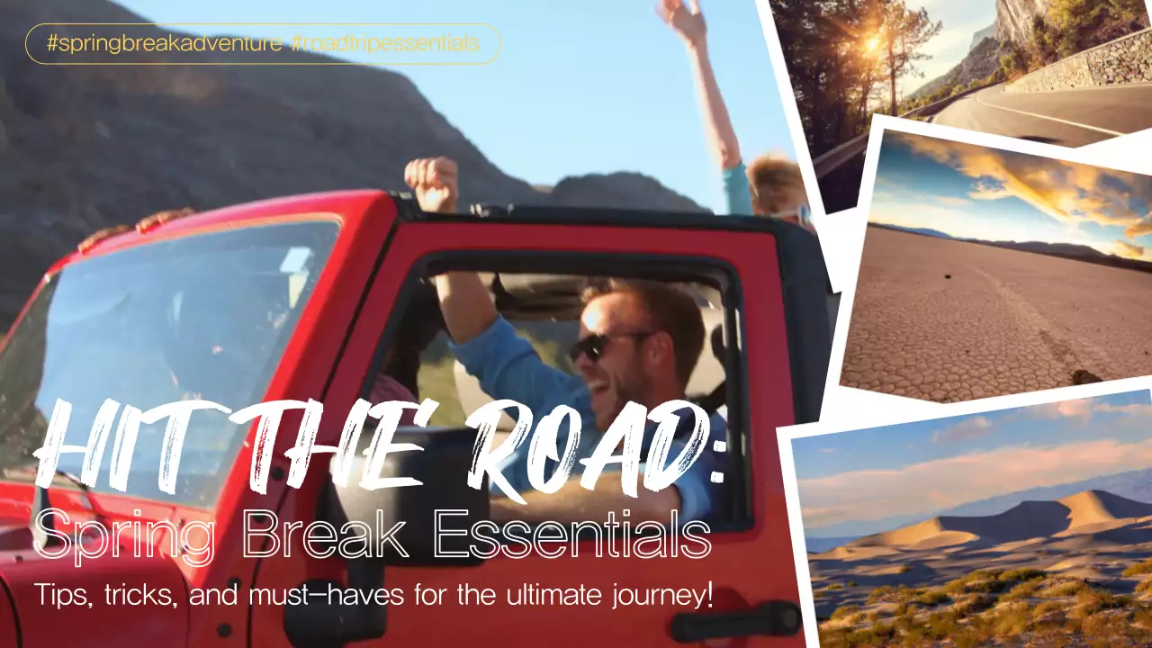 Red Trendy Road Trip Guide YouTube 썸네일