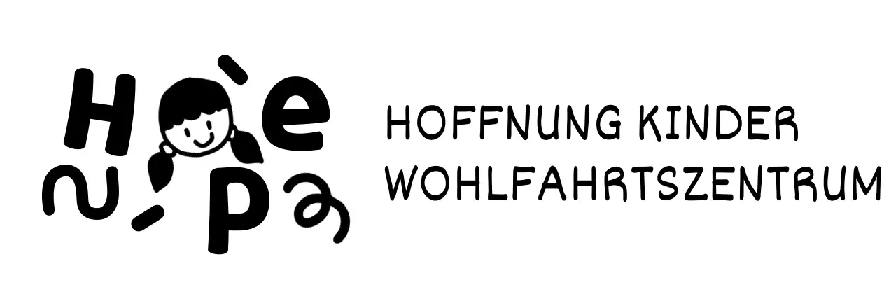 Kinderschutzzentrum mit niedlichen Illustrationen und Schriftarten