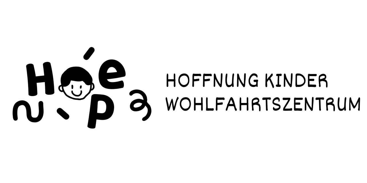 Kinderschutzzentrum mit niedlichen Illustrationen und Schriftarten