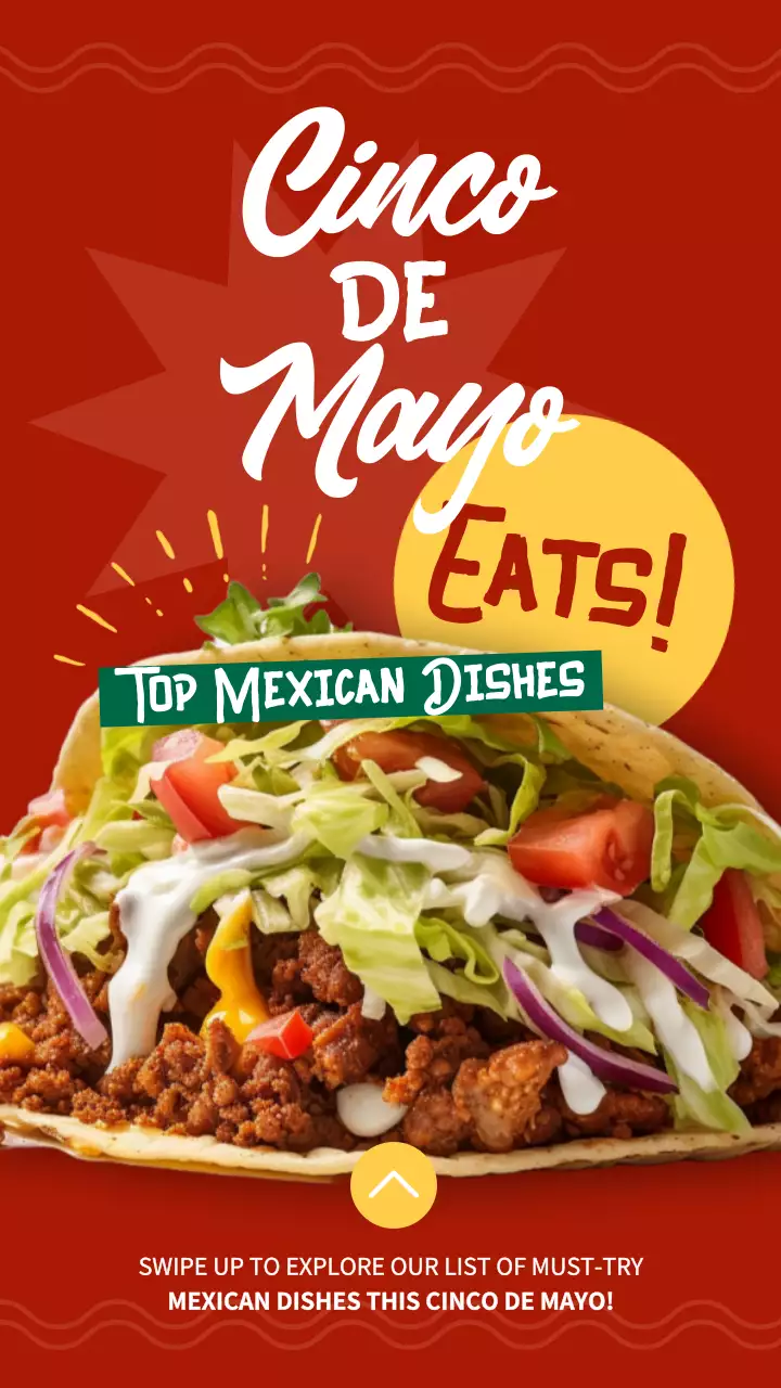 레드 트래디셔널 멕시칸 프로모션 인스타그램 포스트