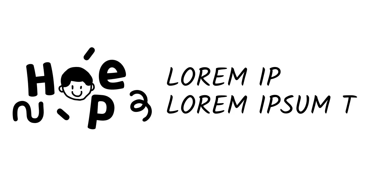 Centro de bienestar infantil con simpáticas ilustraciones y fuentes