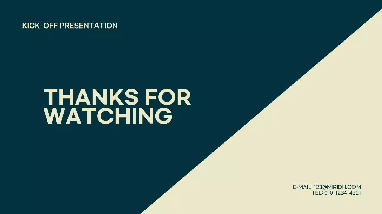 노랑과 초록색의 기하학 비즈니스 발표자료