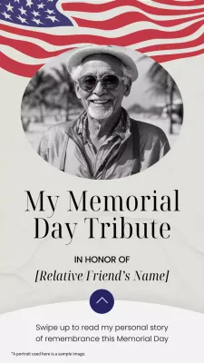 Red Traditional Memorial Announcement Instagram Post
