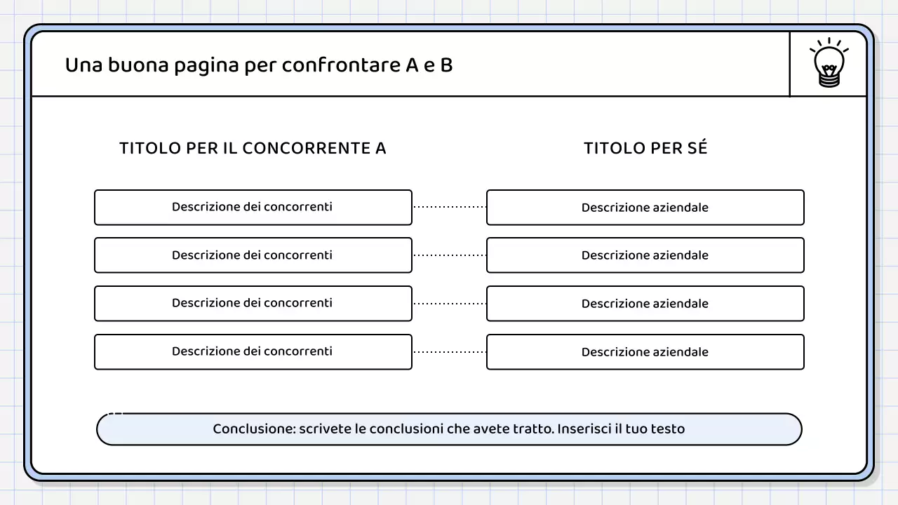 Un semplice rapporto di sintesi di colore blu chiaro