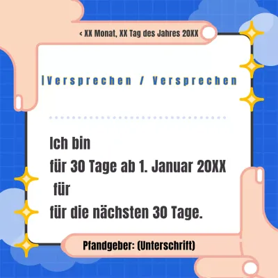 Blaues und gelbes Gag-Konzept Pfand