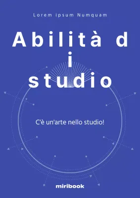 Copertina semplice per lo studio in blu e bianco