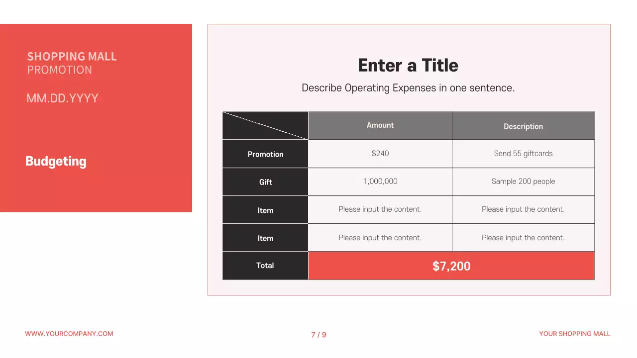Red Modern Promotion Plan Document Presentation