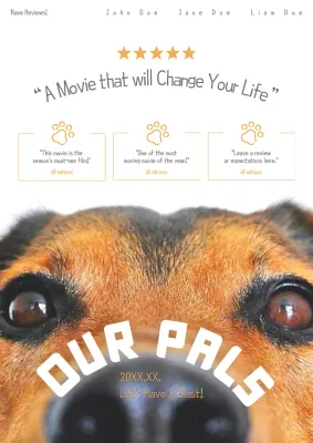 Brown Simple Movie Promotion Poster