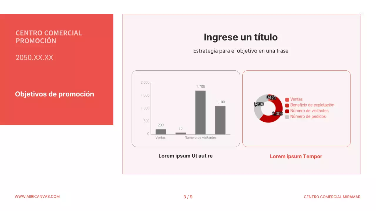 Un sencillo folleto promocional naranja y negro