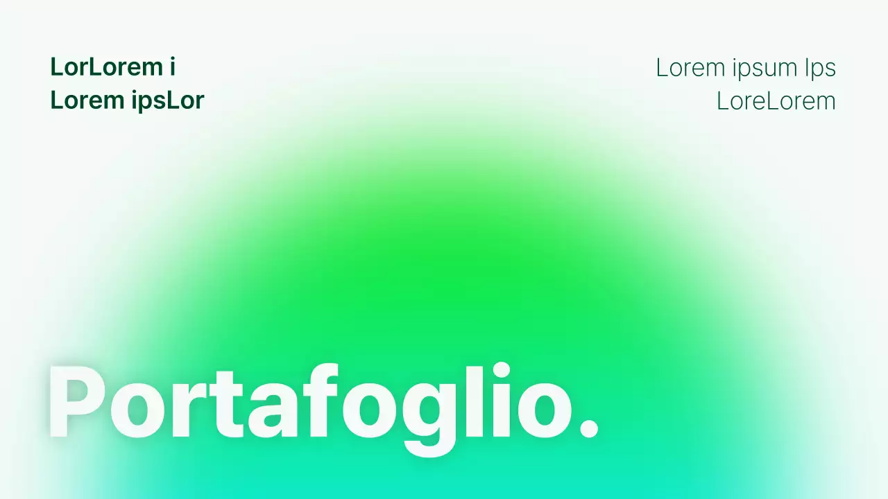 Una semplice presentazione del portafoglio istruttori in verde e azzurro
