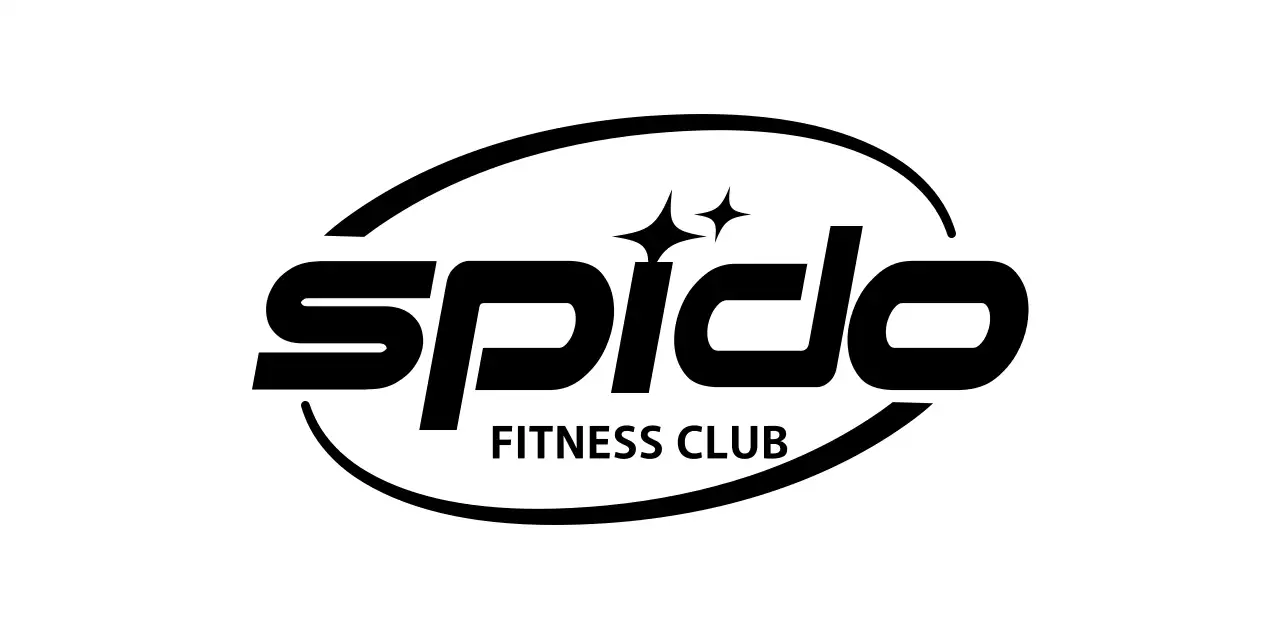 곡선의 기하학적인 심볼 형태 헬스 클럽