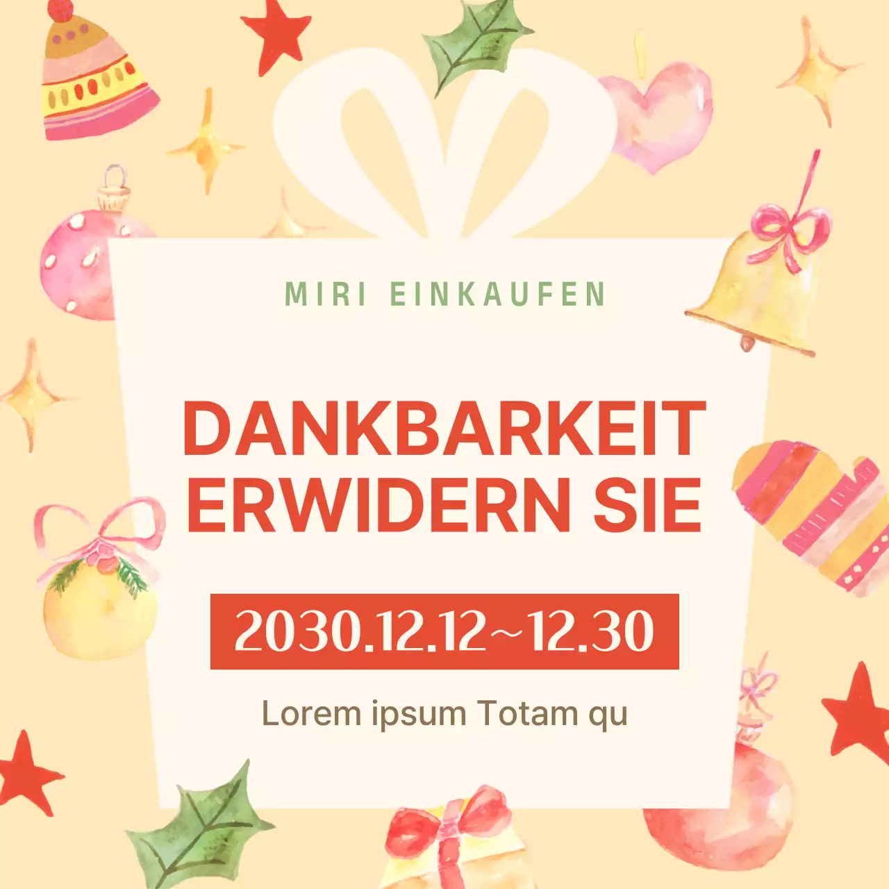 Werben Sie für einen Rabatt auf einen hübschen gelb-roten Geschenkrahmen