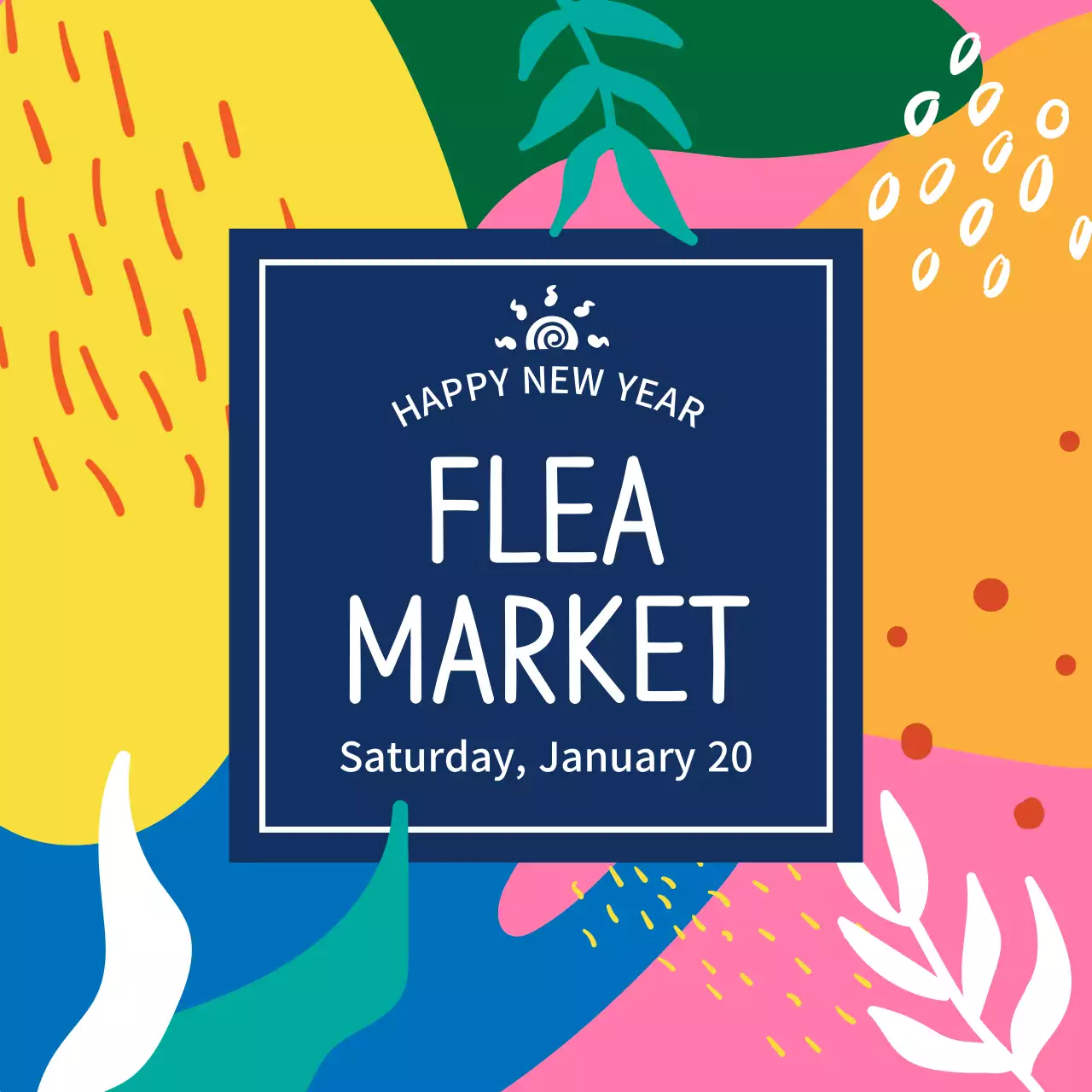 키치 컨셉 플리마켓 홍보 배너