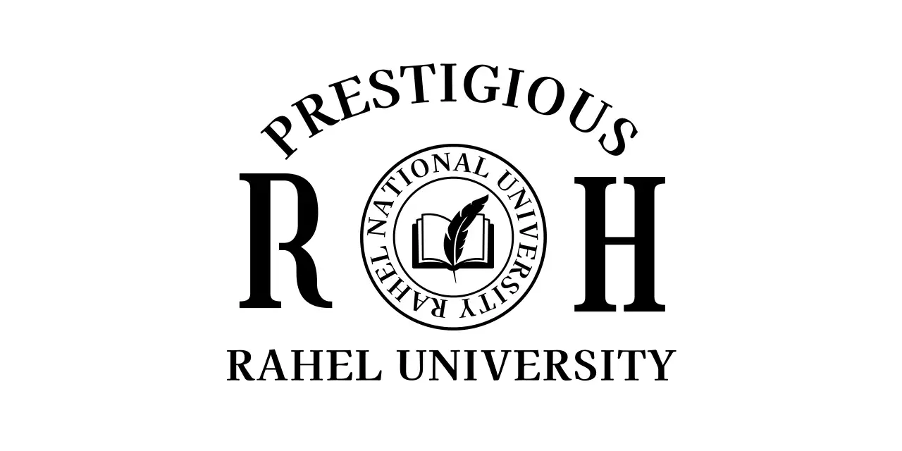 학교 로고와 세리프체가 있는 고급스러운 느낌의 학교