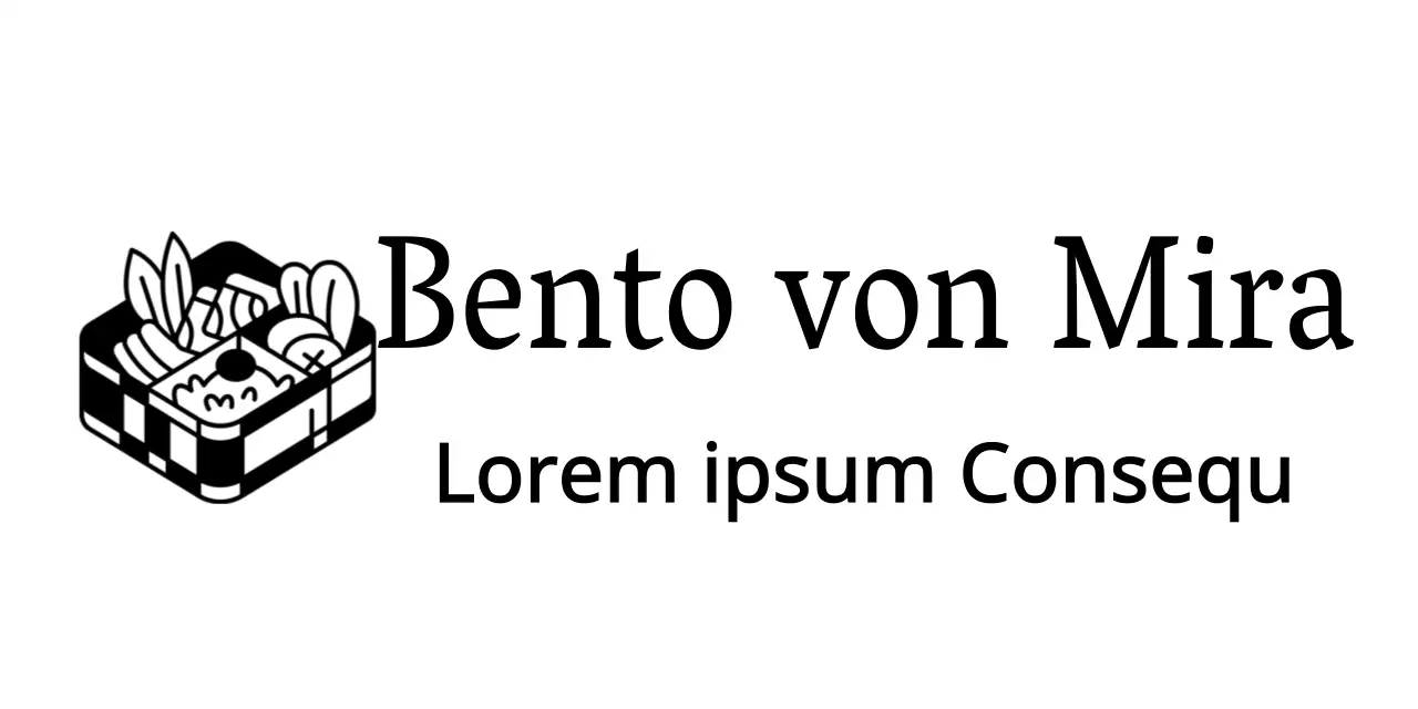 Selbstständiges Restaurant mit niedlichen Bento-Illustrationen