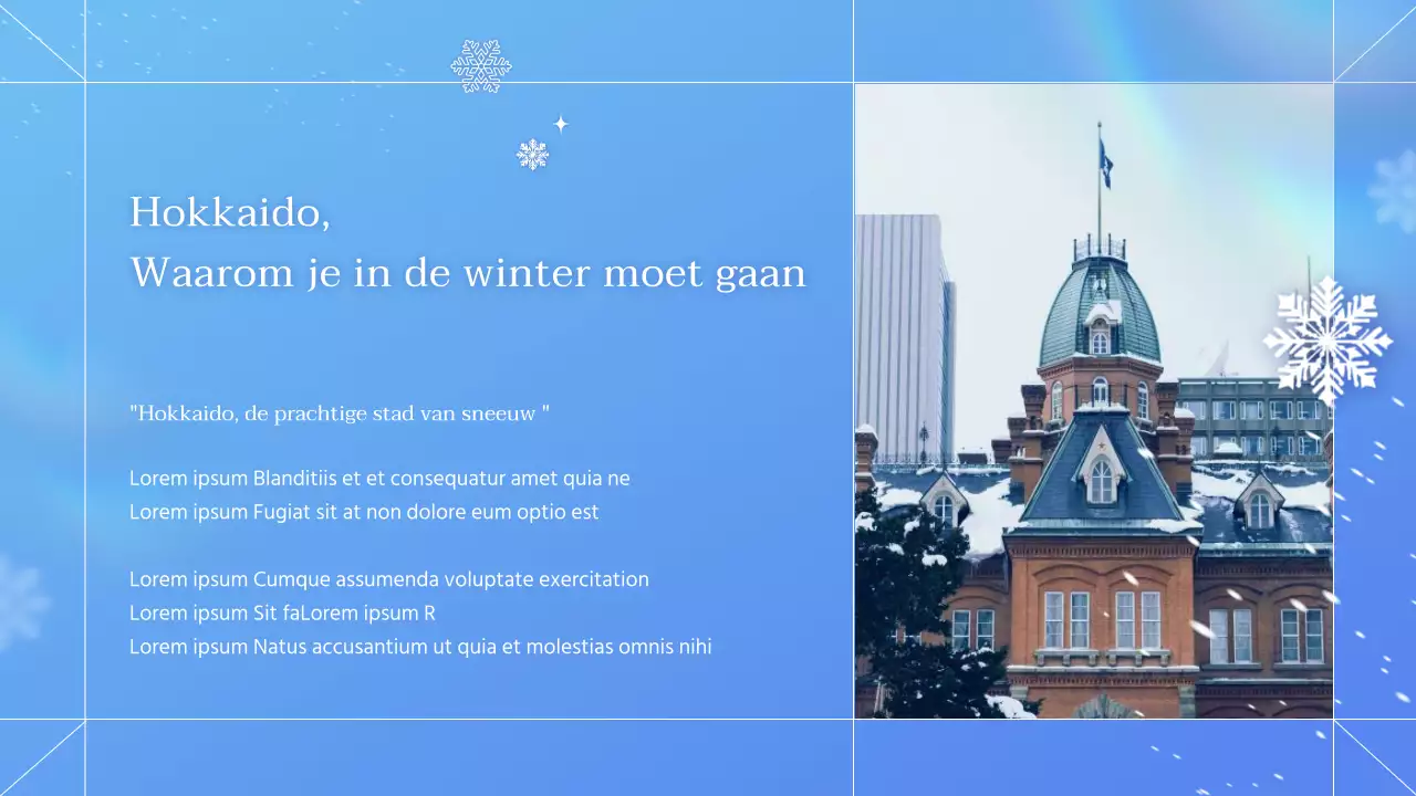 Reisinformatie voor de winter in Hokkaido, Japan: blauw en natuurlijk