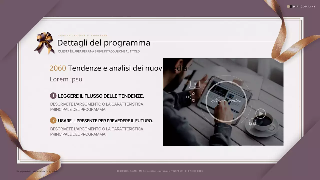 Una lussuosa proposta di invito ad un evento in viola e oro