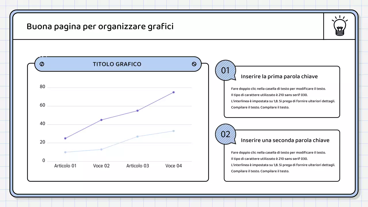 Un semplice rapporto di sintesi di colore blu chiaro