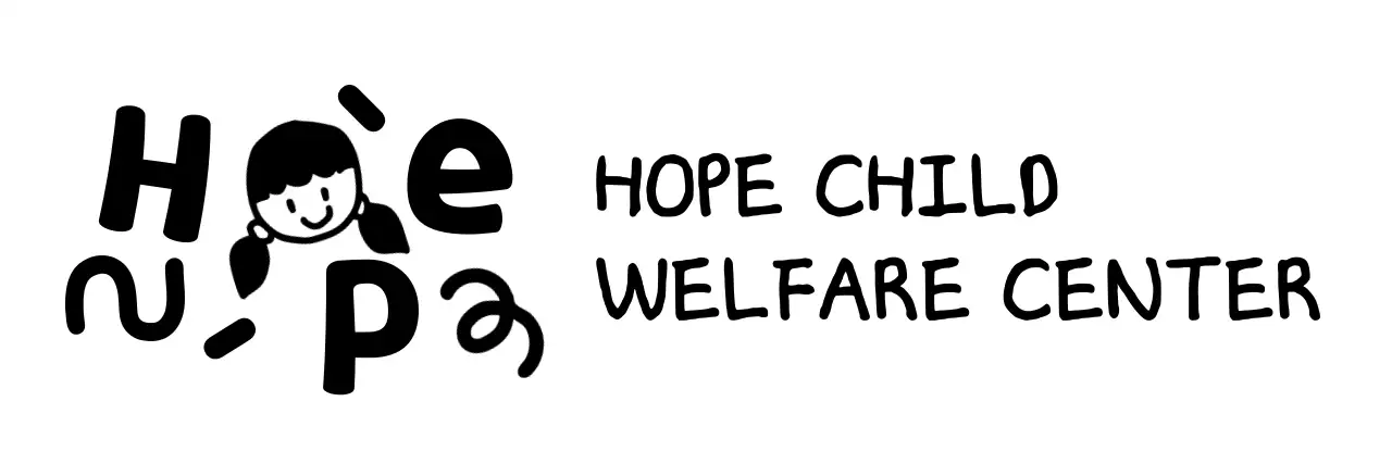 Child welfare center with cute illustrations and fonts