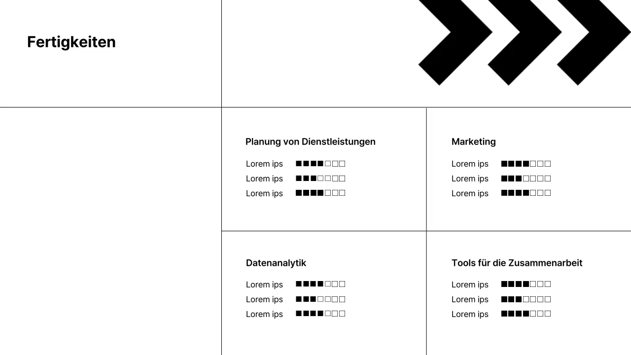 Eine einfache Karrieremappe in schwarz-weiß