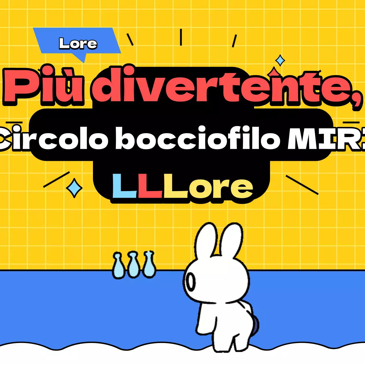 Promuovere il bowling blu e giallo per reclutare nuovi membri