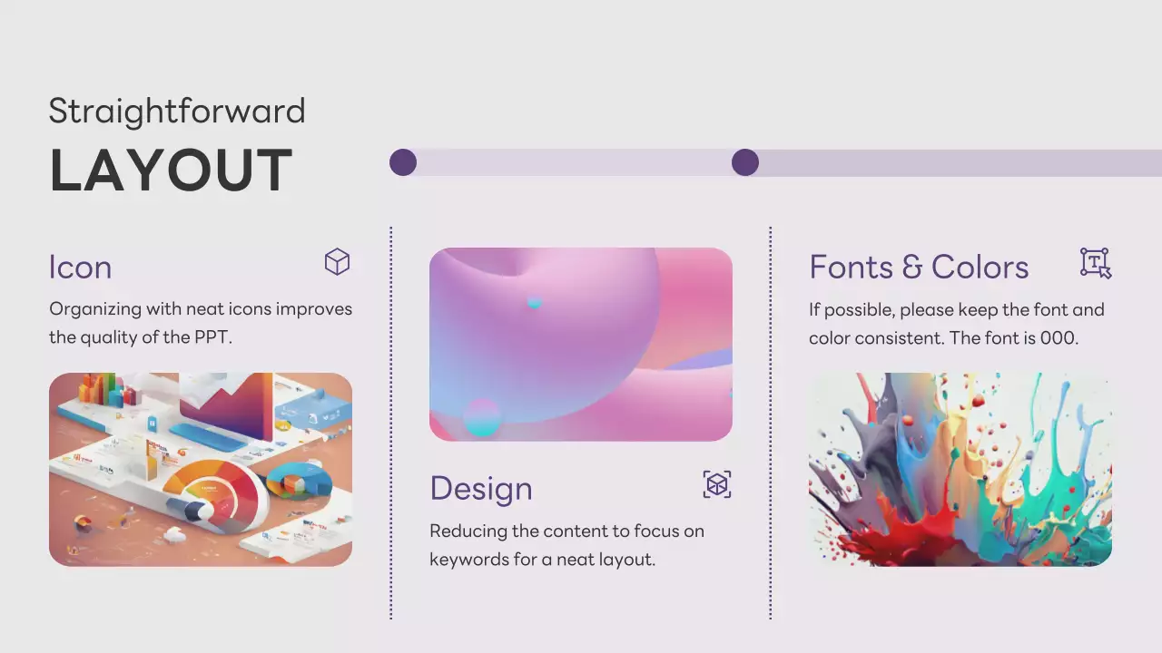 보라색과 흰색의 모던한 비즈니스 제안서