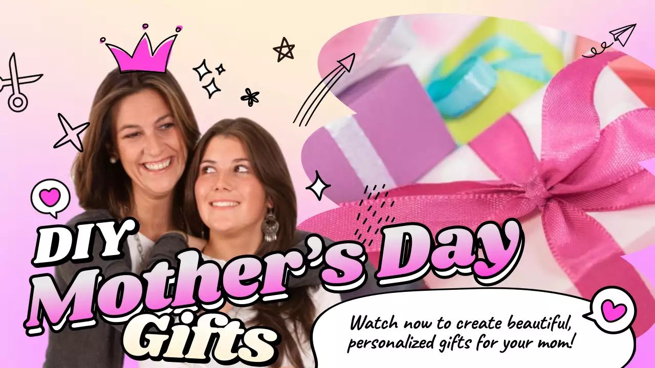 Pink Trendy Mother's Day Promotion YouTube Thumbnail