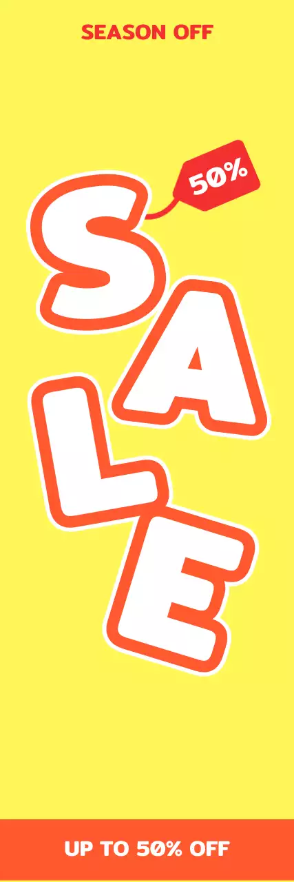 노랑색 눈에 띄는 세일 광고
