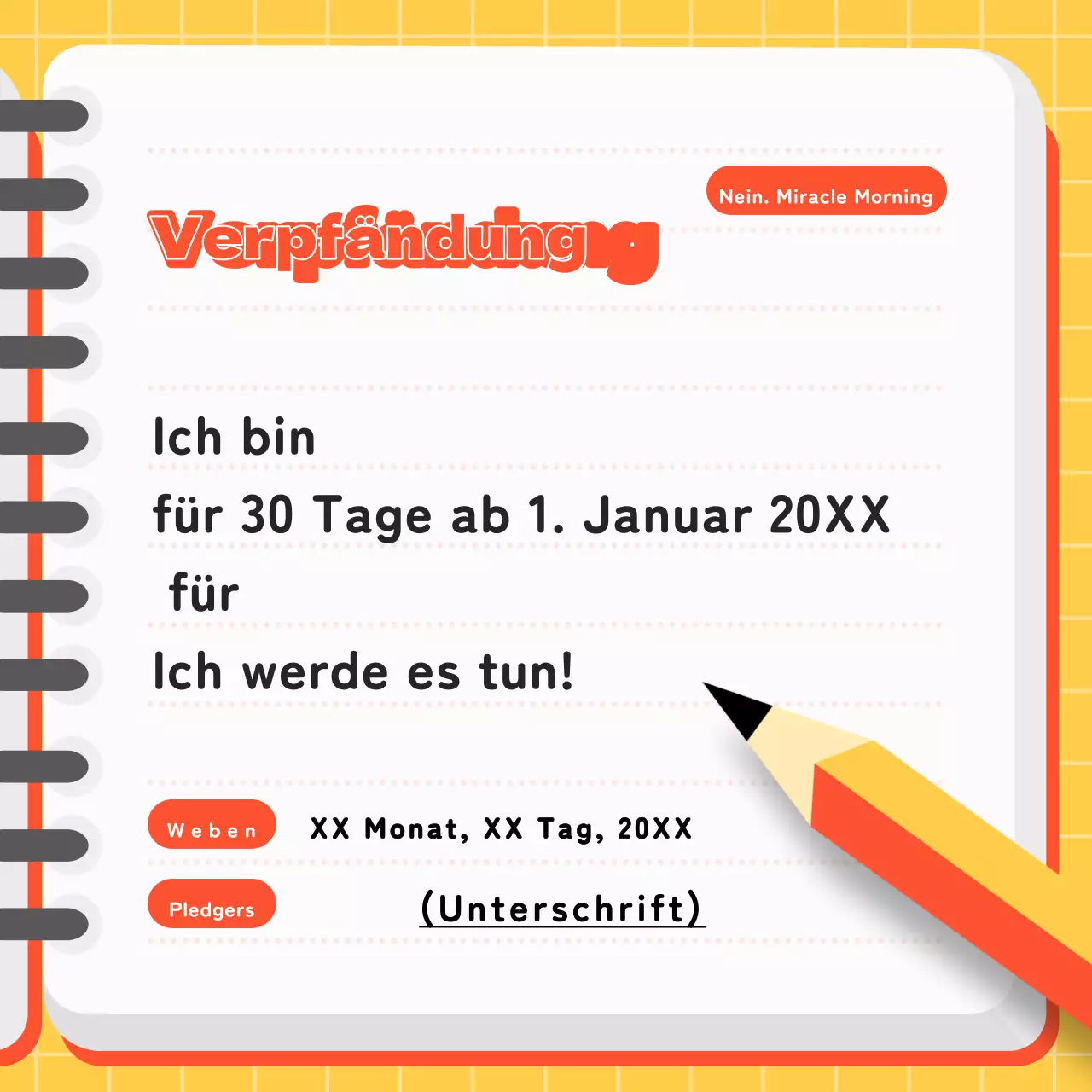 Einfache Gelübde in Orange und Gelb