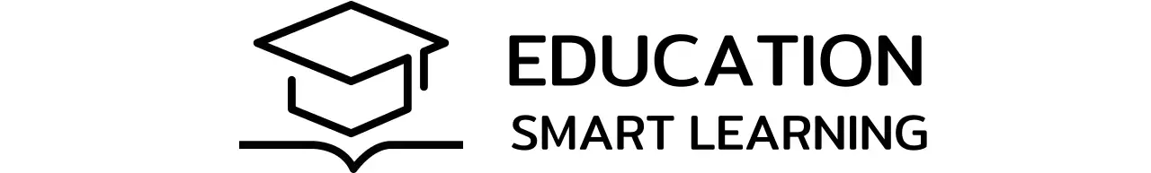 학사모와 책 일러스트 로고가 있는 스마트 학습