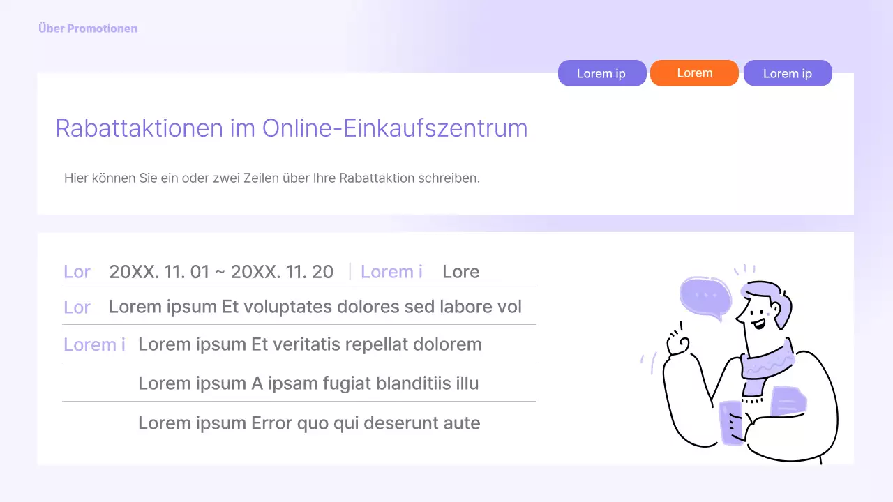 Ein einfacher violetter und grauer Werbeslip