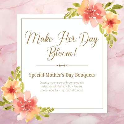 Pink Floral Mother's Day Promotion Social Media Post