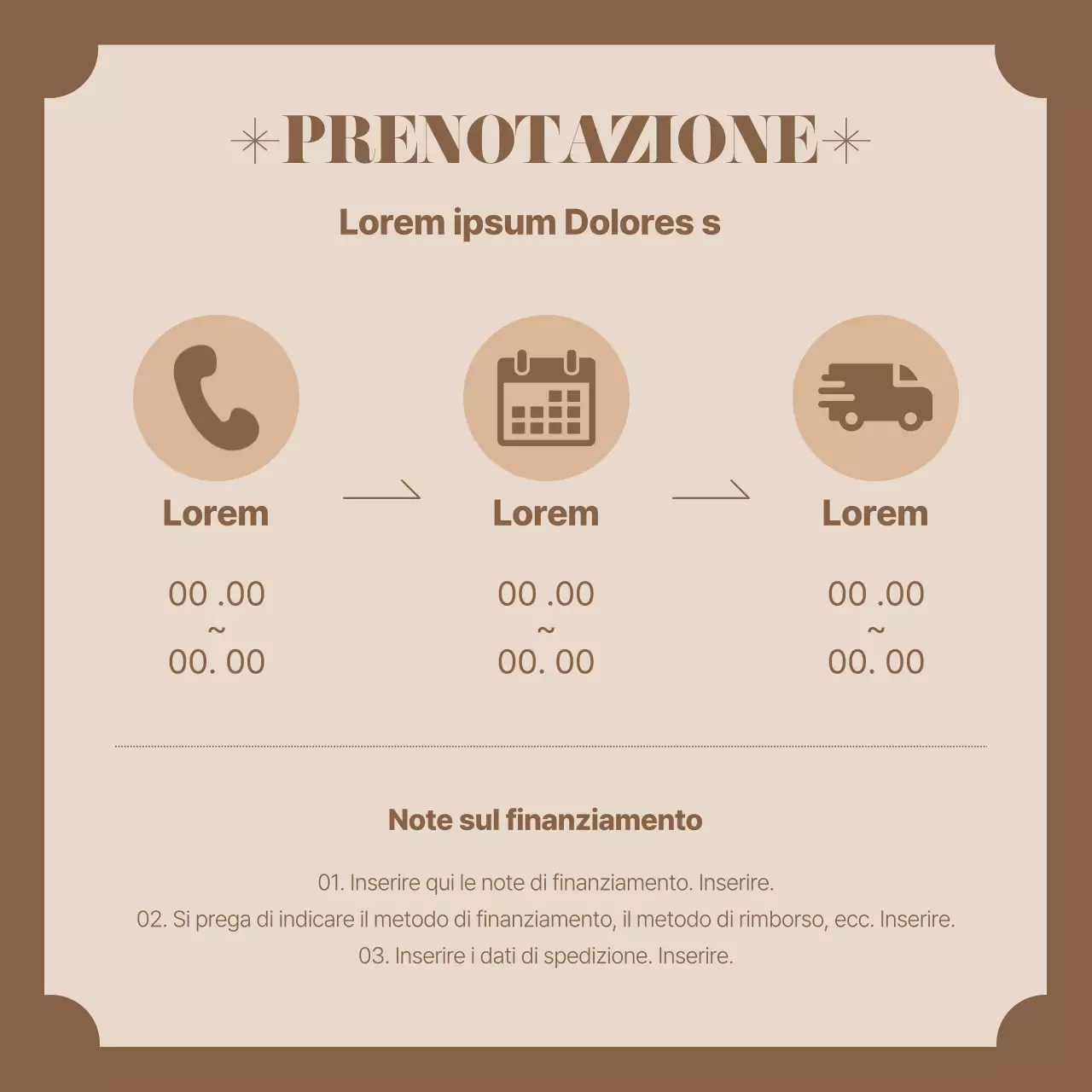 Semplice annuncio di finanziamento per incentivi con sfondo marrone