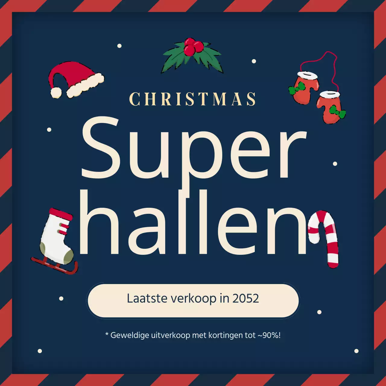 Promoot een marineblauw en rood vakantie-evenement