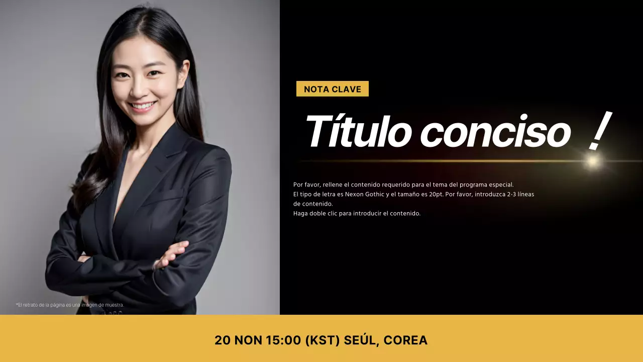 Dorado y negro para una presentación elegante en una conferencia de negocios