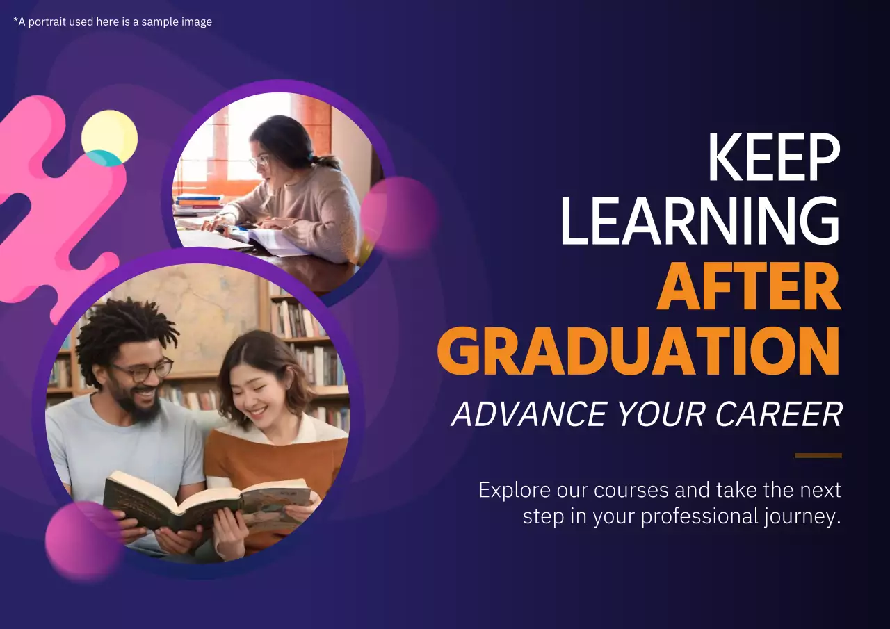 Purple Modern Education Promotion Poster