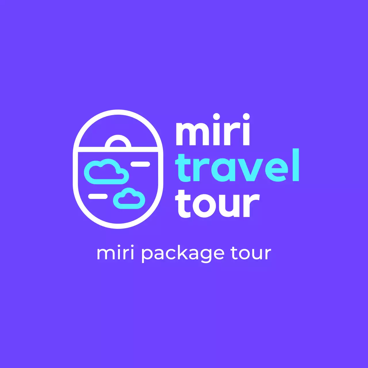 심플하고 깔끔한 일러스트의 여행사 로고