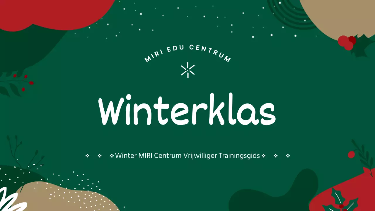 Trainingsgids voor vrijwilligers in rode en groene geometrische patronen