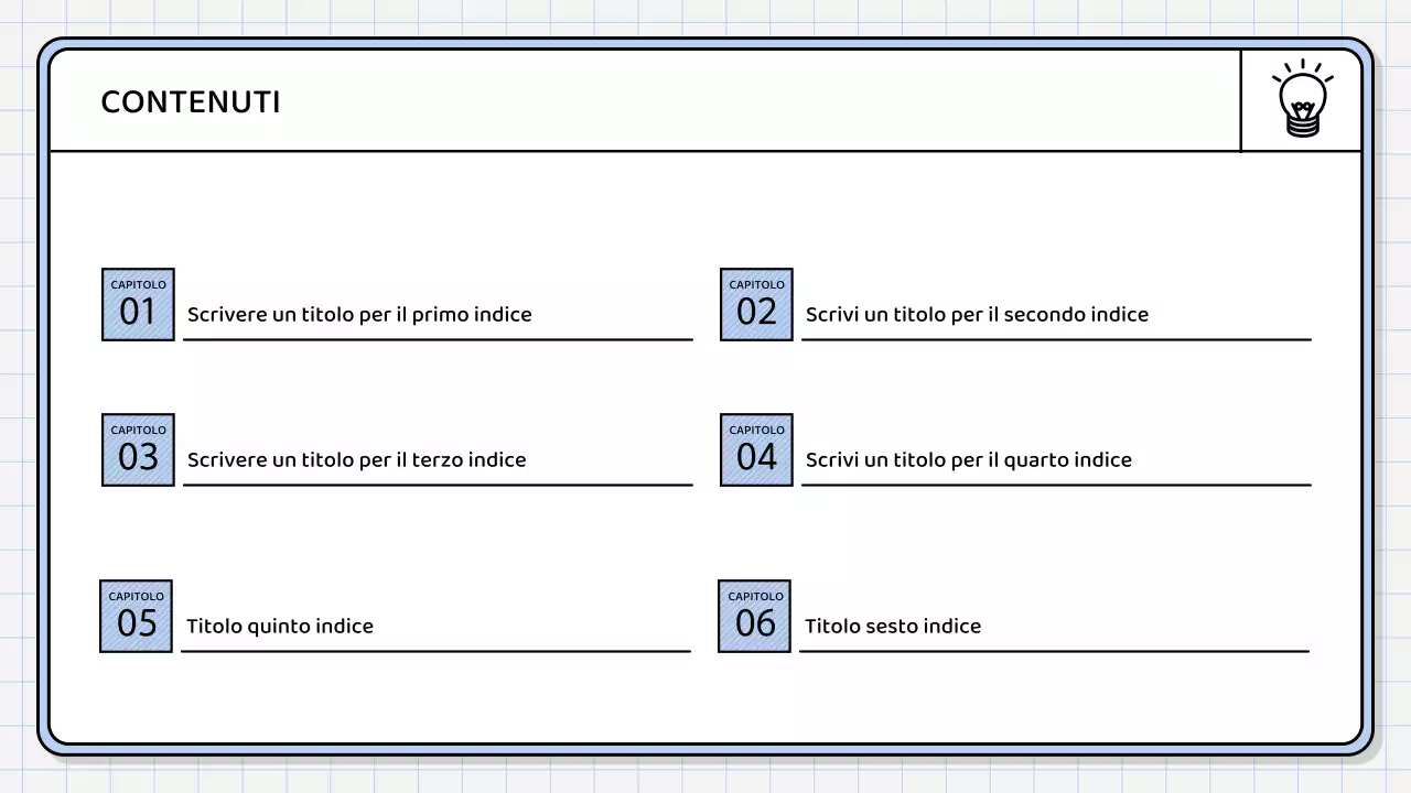 Un semplice rapporto di sintesi di colore blu chiaro