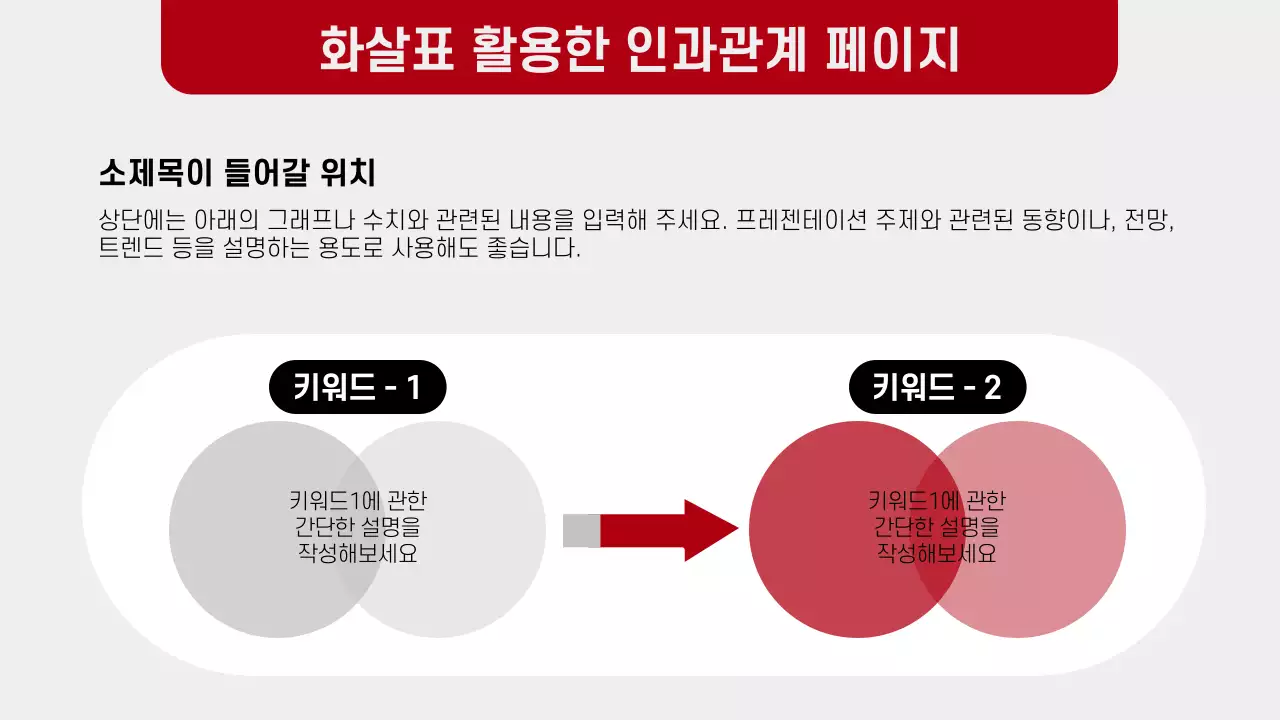 빨강과 회색의 심플한 레이아웃 보고서
