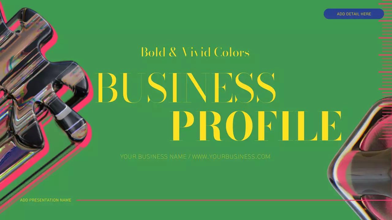 Green and Pink Modern Business Profile Report
